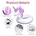 Leeron Unicorn Pool Floats, Pool Floats for Kids,Inflatable Swimming Pool Float Ride on Water Raft Swim Ring Pool Floaties for Girl Children (Purple-White)