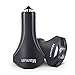 Fast USB Car Charger, Manun 24W Cell phone Car Charger with Dual USB& Type C Quick Charge 3.0 iPhone Car Charger for iPad Android Samsung galaxy MacBook HTC [High Speed] [Three Ports]