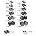 PiercingJ 4-24pcs Men Unisex Body Jewelry Fake Illusion Tunnel Plug Faux Expander 18g Gauge Stainless Steel Stud Earrings Screw Back, Double Side