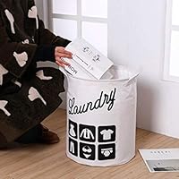 Homlifer Multi-Functional Fashion Printing Laundry Basket, Collapsible Waterproof Fabric Laundry Hamper, Foldable Clothes Bag, Folding Washing Bin Portable Bathroom Storage Basket