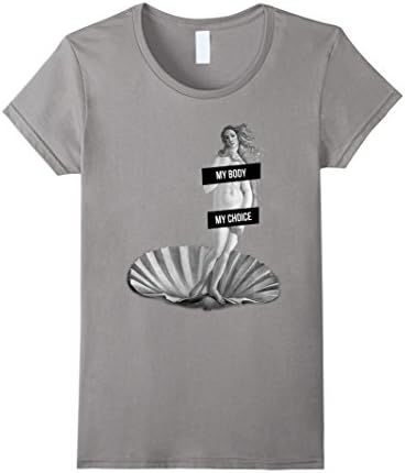 Women's Feminist My Body My Choice Tee Large Slate