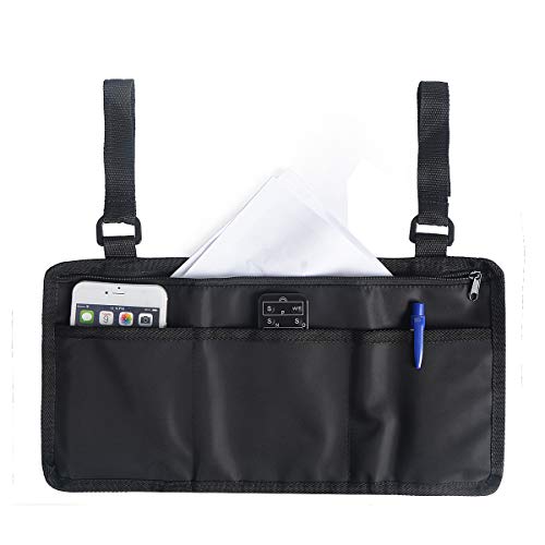 MXCELL Wheelchair Bag Travel Storage Tote Backpack Accessory Pouch Cover Underseat Bag for Your Mobility Devices, Fits Most Scooters, Walkers, Rollators - Manual, Powered or Electric Wheelchairs