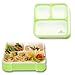 Bento Lunch Box by Lifemark Labs - Stylish Leakproof Lunch Kit with 3 Compartments - For Kids & Adults - Easy Portion Control - Container is Dishwasher & Microwave Friendly