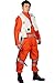 XCOSER Poe Dameron Costume Jumpsuit for Mens Halloween Cosplay L