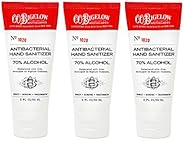 CO Bigelow Gel desinfectante de manos antibacteriano con alcohol al 70%, paquete de 3 botellas de 2 oz