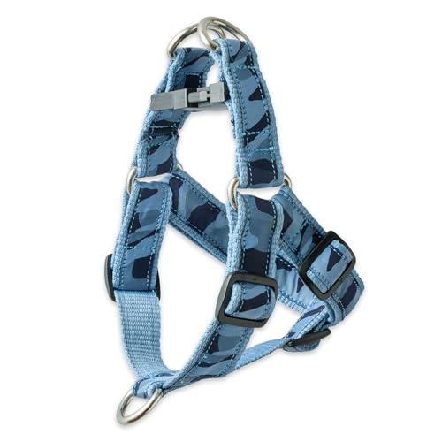 Pet Passion REMY - THE Recycled Ribbon Harness, Navy CAMO, X-Small