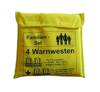 RAU # KFZ Warnwesten Set nach EN 20471 Familien Set