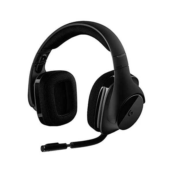Logitech G533 Cuffie Gaming Wireless con Microfono, Audio Surround 7.1,  Cuffie DTS: X, Driver Pro-G 40 mm, Cancellazione Rumore, 2.4 GHz Wireless,  USB, \u200eLeggere, Batteria fino a 15h, PC/Mac, Nero - Cuffie