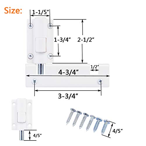 Patio Sliding Door Security Foot Lock Kick Lock, Fits on Top Rail