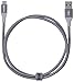Amazon Basics Double Braided Nylon USB-A 2.0 to Micro USB Cable, 3 Feet, Dark Grey