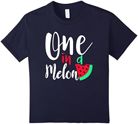 unisex-child One In A Melon - Watermelon Summer Time T-Shirt 6 Navy