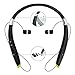 [2017 Newest Design] Foldable Bluetooth Headphones, Souldio Upgrade Wireless Neckband Bluetooth Headset with Mic, Retractable Earbuds, Noise Cancelling Neckband Sweatproof Sport In-ear Headphone—SX990