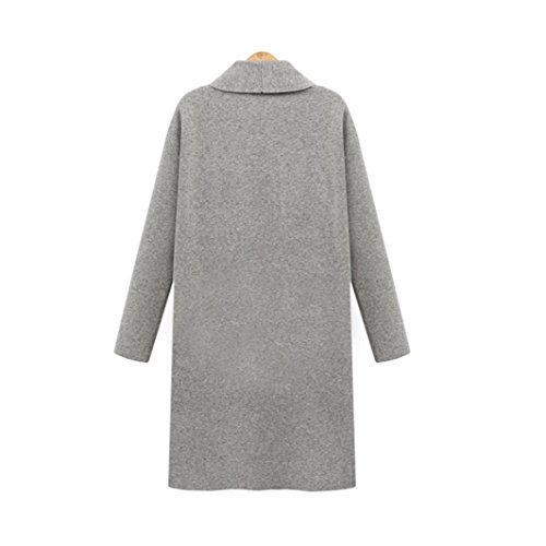 KESEE Clearance Cardigan ☀ Women's Solid Lightweight Knitted Open Front Long Overcoat Waterfall Cardigan (XL, Gray)