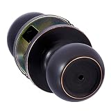 AmazonBasics Bedroom/Bathroom Door Knob With Lock, Coastal, Oil Rubbed Bronze