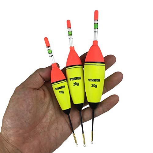 Qualyqualy Lot De 5 20 G 30g Eva Schwimmt + 10stück Poissons-glühen-nuit Lumière étage-longue Verticale Éclairage Flottant Bobber De Pêche De Jeu De