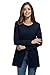 MWW Women's Business Blazers Junior's V-Neck Casual Suits One Button Jackets Dark Blue