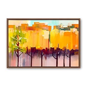 signwin Framed Canvas Wall Art Color Abstract Canvas...