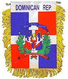 Mini Banner - Car Window Flag - DOMINICAN REP (3"X5")