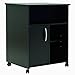 South Shore 1-Door Printer Stand with Storage on Wheels, Pure Black (7270691)