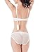 Ruzishun Women's push up bra transparent thin embroidery Underwear Set