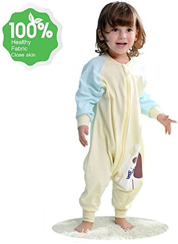 Toddler Sleeping Sack Wearable Blanket Baby Sleep Bag Cotton Long Sleeve Blanket Sleepers (x-large, Yellow)