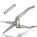 Pruning Shears Straight Tip Pruning Trimming Scissors Florist Scissors-Stainless Steel Ultra Sharp Multi-Purpose Hand Pruner Scissors for Garden Harvesting Fruits Vegetables, Trimming Flowers,Silverythumb 1