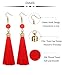 LOLIAS 4 Pairs Thread Tassel Earrings Set Long Dangle Earings for Women