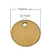VALYRIA 10pcs Gold Stainless Steel Blank Stamping Tags Round Charm Pendants 10mm(3/8