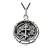 VENICEBEE Christian Orthodox Cross IC XC Seal 925 Sterling Silver Medal Pendant Necklace with Chain Black Velvet Pouch Polishing Cloth Fine Jewelry Gift Box