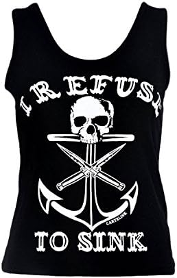 ZNndjq Women Skull Printing Vest Sleeveless Tank Tops Blouse Crop Tops T-Shirt BlackLarge / 94cm/37.0" hey