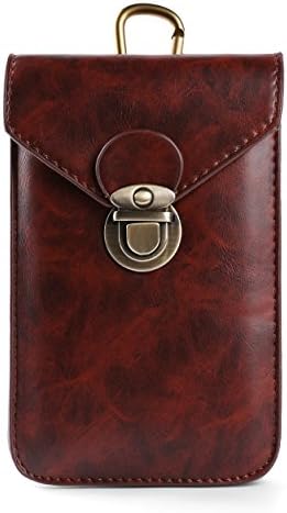 Cellphone Belt Clip Case PU Leather Holster Pouch Fits Galaxy S8 Plus S8 S7 J7 V J7 Perx J7 2017 A7 2017 C7 Pro Note FE Brown
