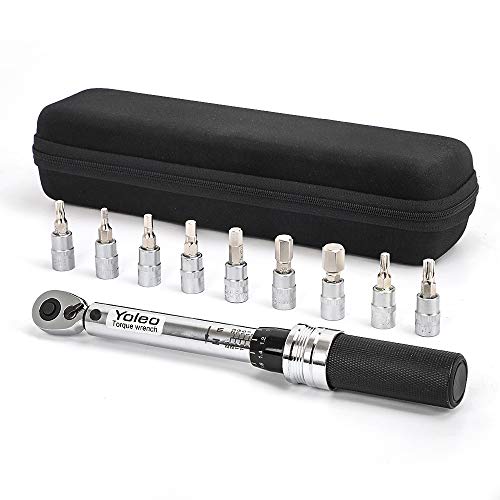 Bike Torque Wrench 1/4 Inch, Yoleo Drive Click Torque Wrench Set (125 Nm/ 9221 in.lb.) More
