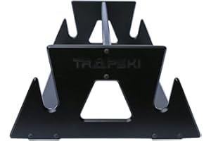 TRAPSKI All Mountain Ski and Snowboard Mobile Rack | Marine Grade HDPE Plastic | UV Protected | Premium Strap Included | 3 Year Warranty | Made in The USA | Veteran Owned Business… (Black, Double)