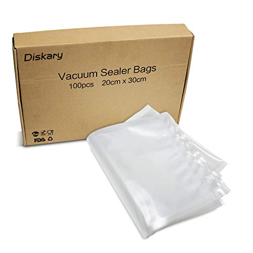 Diskary Vakuumierbeutel,Profi Vakuumbeutel für Sous Vide Kochen und Lebensmittel Sparer,100 Beutel 20 x 30 cm (BPA-frei…