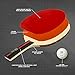 Everais Ping Pong Paddle - 4 Pro Table Tennis Racket Set, 6 Professional Balls, Bats with Premium Rubber, Ergonomic Handle, Great Spin & Speed, Complete Table Tennis Set, Bonus Portable Storage Bag