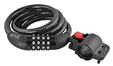 Lumintrail Bike Cable Lock, Self Coiling 4 Foot 12mm Braided Steel Cable Resettable Combination Cable Lock with Included Mounting Bracket (1 or 2 pack)