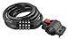 Lumintrail Bike Cable Lock, Self Coiling 12mm Braided Steel Cable Resettable Combination Cable Lock with Included Mounting Bracket (1 or 2 pack)