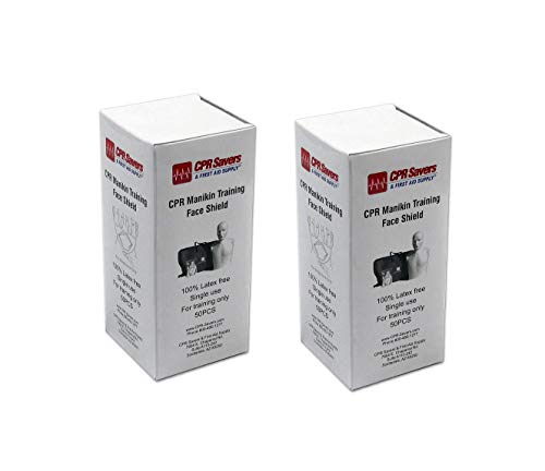 CPR Savers & First Aid Supply 3150A Practice Manikin Face Shields (2 Pack (50 Count))