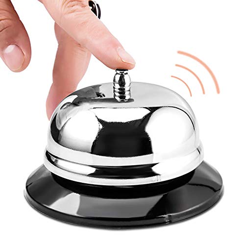 UCEC Call Bell, NO Receptionist Sign, 3.35 Inch Metal Construction Desk