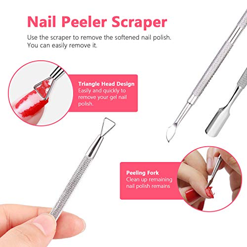 Nail Polish Remover Tool Kit, Triangle Cuticle Peeler Scraper, Cuticle