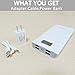 Portable Charger Power Bank 24000mAh 4 OutPut Ports Huge Capacity Battery Pack With AC Power Adapter For iPhone, iPad, Samsung Galaxy, Android and other Smart Devices