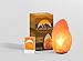 Natural Himalayan Rock Salt Lamp 8-13 lbs with Wood Base, UL Approved Electric Wire, with Dimmer & Bulb