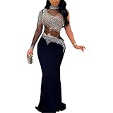 Vakkest Women's Sexy Formal Gown Dresses Off One Shoulder Sleeveless  Jumpsuit Long Split Summer Party Wedding Gala Dress, Long Black, XXL price  in Saudi Arabia | Amazon Saudi Arabia | kanbkam