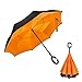 Ylovetoys Inverted Umbrella with C-Shaped Handle Inside Out Windproof Umbrella Upside Down Reverse Umbrella Double Layer Travel Umbrella