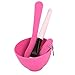 Facial Skin Care Mask Mixing Bowl Stick Brush Gauge Spoon Set Pink by