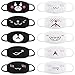 Accmor Fashion Anime Mouth Mask, 10 Pack Cute Unisex Anti-Dust Face Mouth Kawaii Muffle Mask for Kids Teens Men Women, Windproof Motorcycle Face Emoticon Masks for Ski Cycling Camping(Black+ White)
