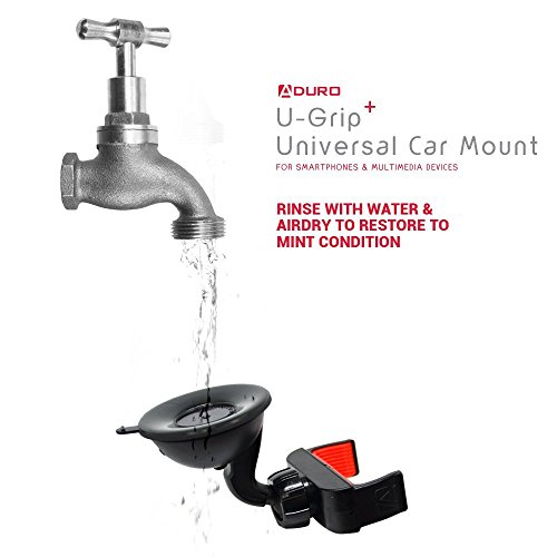 Aduro U-Grip Plus Windshield Car Mount - Universal for iPhone/Galaxy and All Smartphones & Multimedia Devices up to 5.5" Screen (Red/Black) - Thumbnail 6