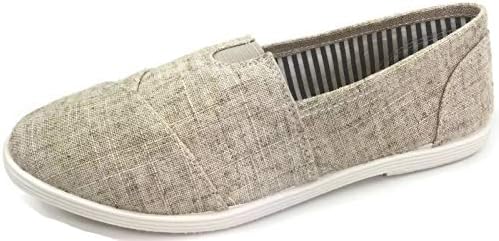 Womens Canvas Slip-On Shoes with Padded Insole