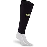 PRO Compression Marathon Calf Sleeve, Black, X-Small (1-Pack) | Footless Compression Shin Splint Support for Men and Women
