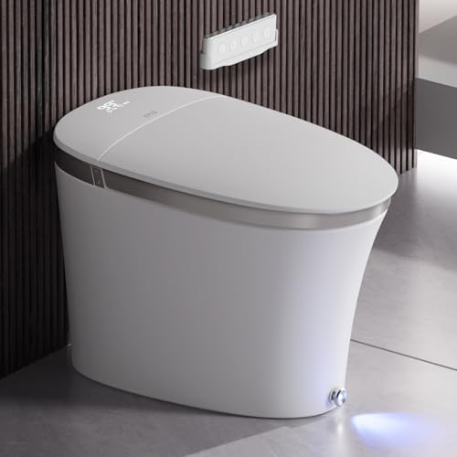EPLO iX7-PRO Smart Bidet Toilet Built in Tank Auto Open Foam Shield Dryer | Automatic Flush,Elongated Heated Seat,Booster Pump-Assisted Powerful flush,Instant Warm Water, LED Temp Display,Night Light